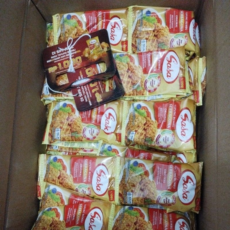 

Tepung Bumbu Sasa Serbaguna 32gr 1000 an 1dus