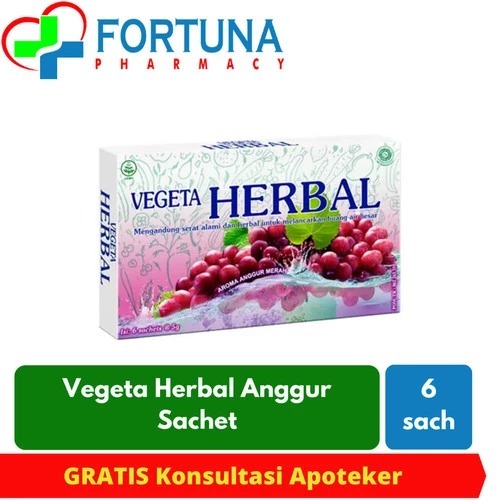 

VEGETA ANGGUR | Vegeta Minuman Serat | 1 Dus 6'S Herbal 5 Gr