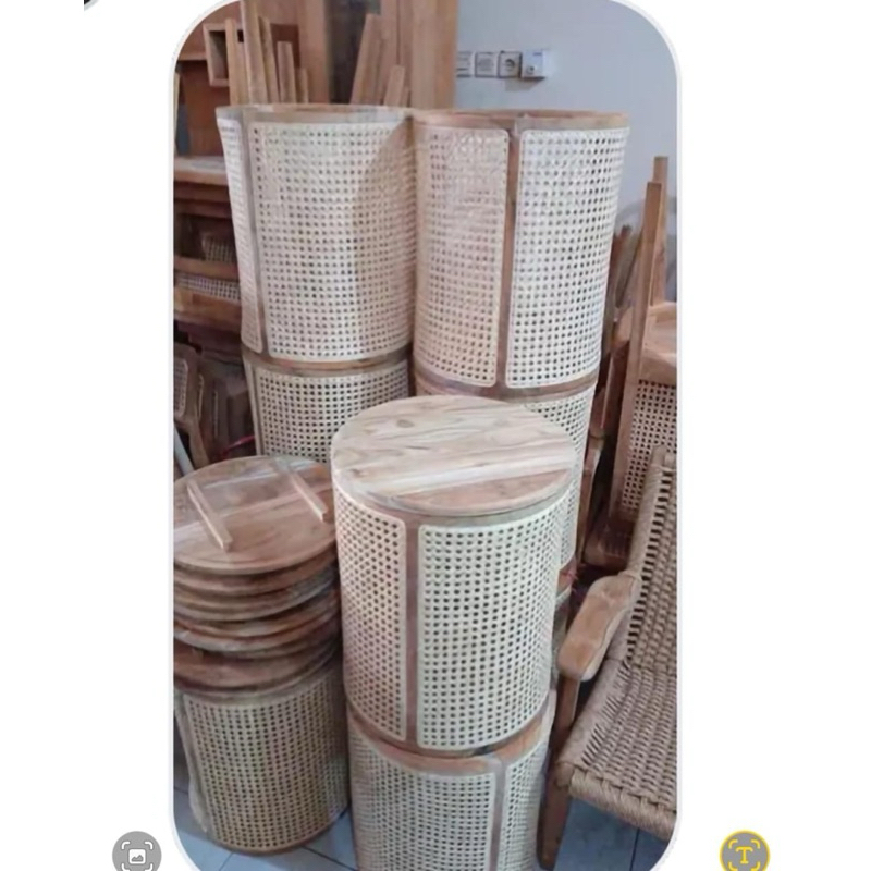 meja teras rotan meja bulat rotan