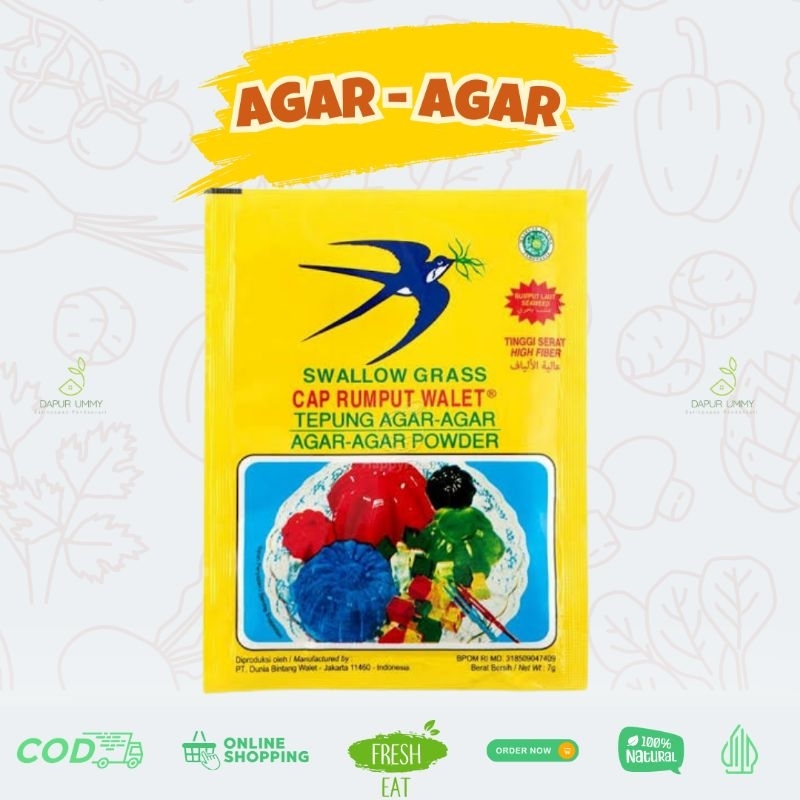 

Agar - Agar Cap Rumput Walet 1sachet