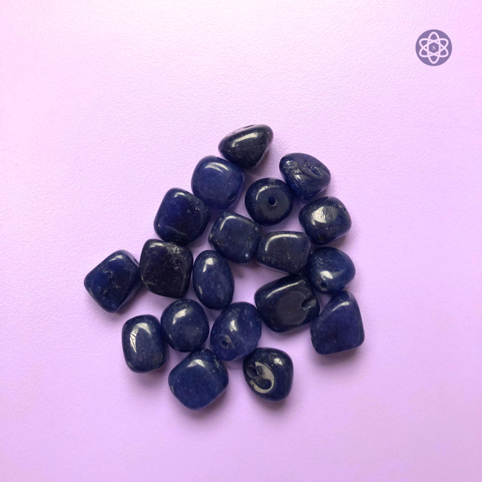 1 PCS Manik Batu Biru Tua Agate