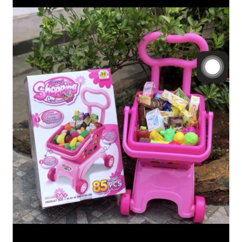 mainan anak dorongan supermarket shopping trolleys shopping cart
