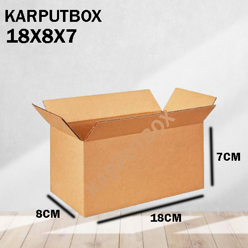 

Kardus Packing Ukuran 18x8x7 Polos Box Cogurated tebal kuat