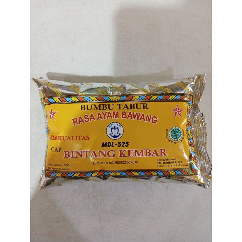

Bumbu Tabur Bintang Kembar Rasa Ayam Bawang 250gr