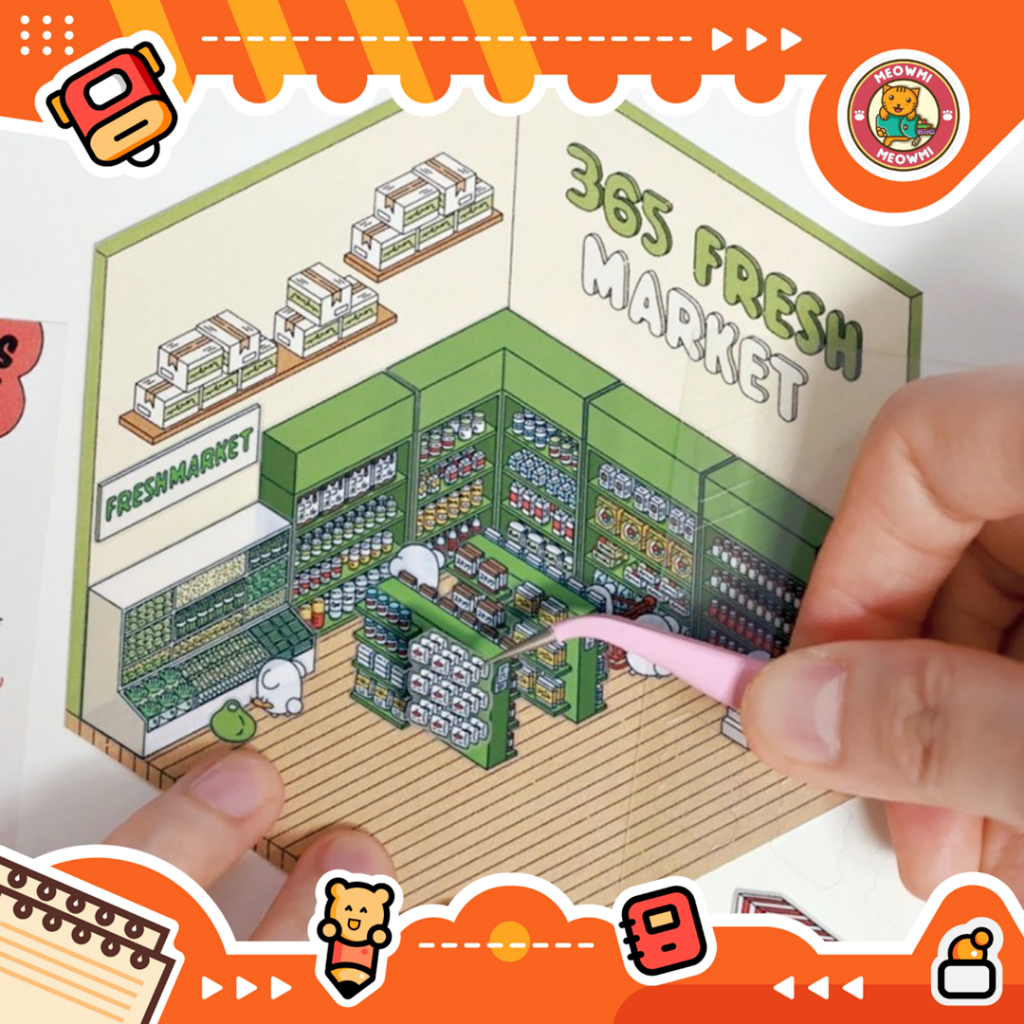 

Sticker Landscape Scene Kabin Miniatur 3D DIY Unik STK0048