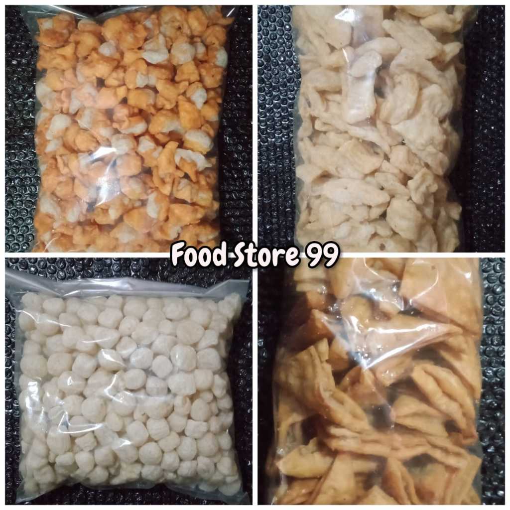 

Paket Hemat Siomay Mini Kering Cimol Kering Cuanki Cipet Segitiga Cuanki Lidah
