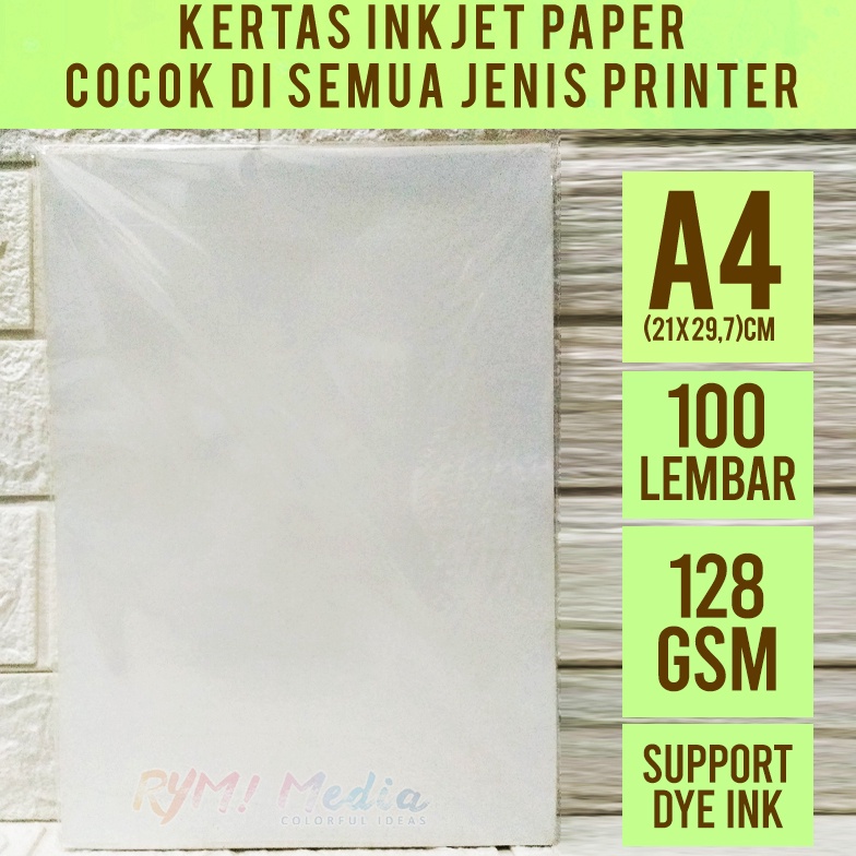 

TYVU9875 Kertas Inkjet Paper 128 gsm A4 isi 1 Single Side Merk PACIFIC 128 gram Kertas Printer Inkjet untuk Brosur