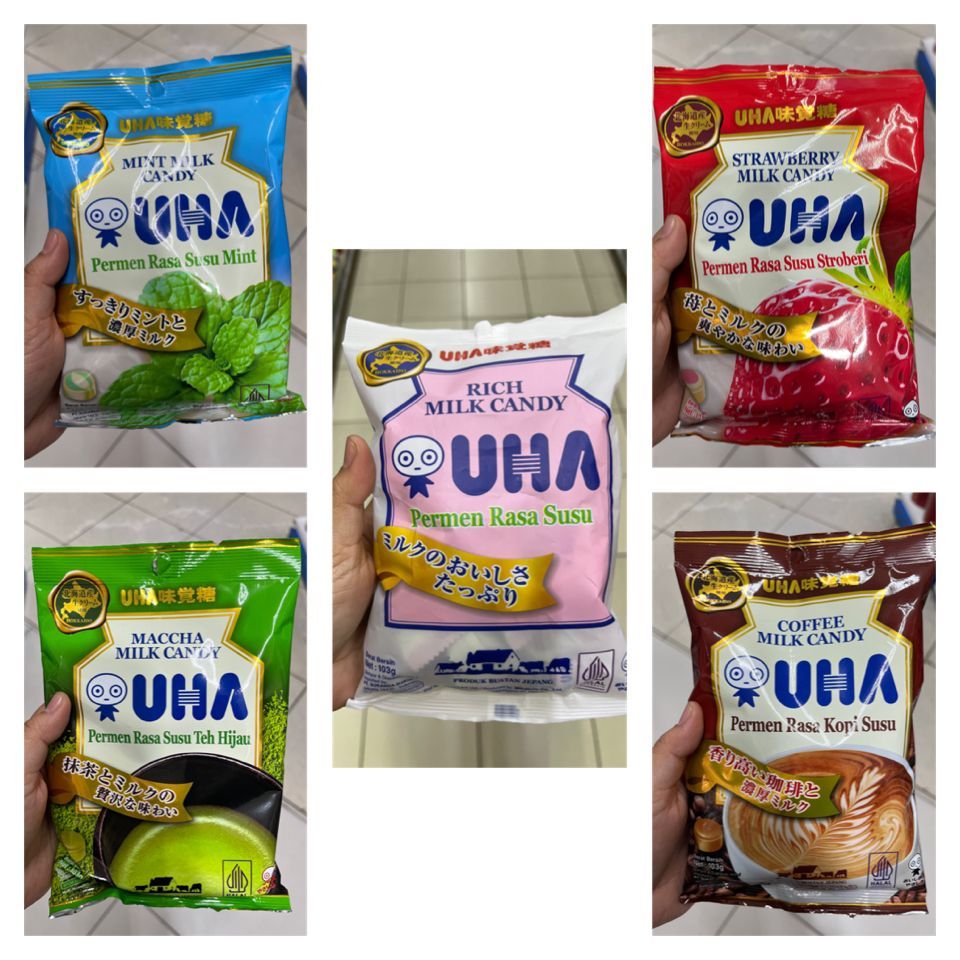 

UHA Permen Susu Jepang Japan - Rasa Matcha Coffee Milk Mint Strawberry - 103gr