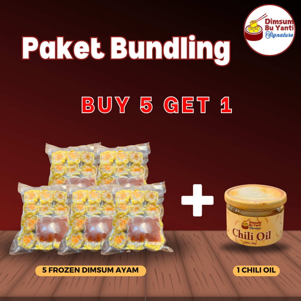 

[PAKET BUNDLING] Beli 5 Dimsum Ayam Frozen Gratis 1 Sambal Chili Oil 100g