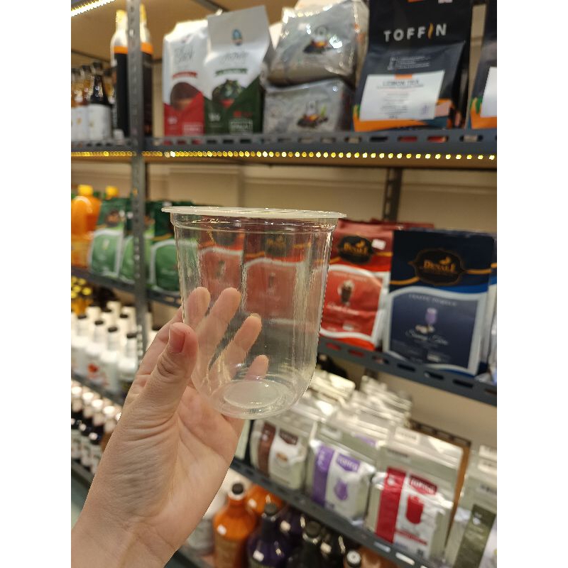 Cup BSM oval bahan plastik 14oz & 16oz