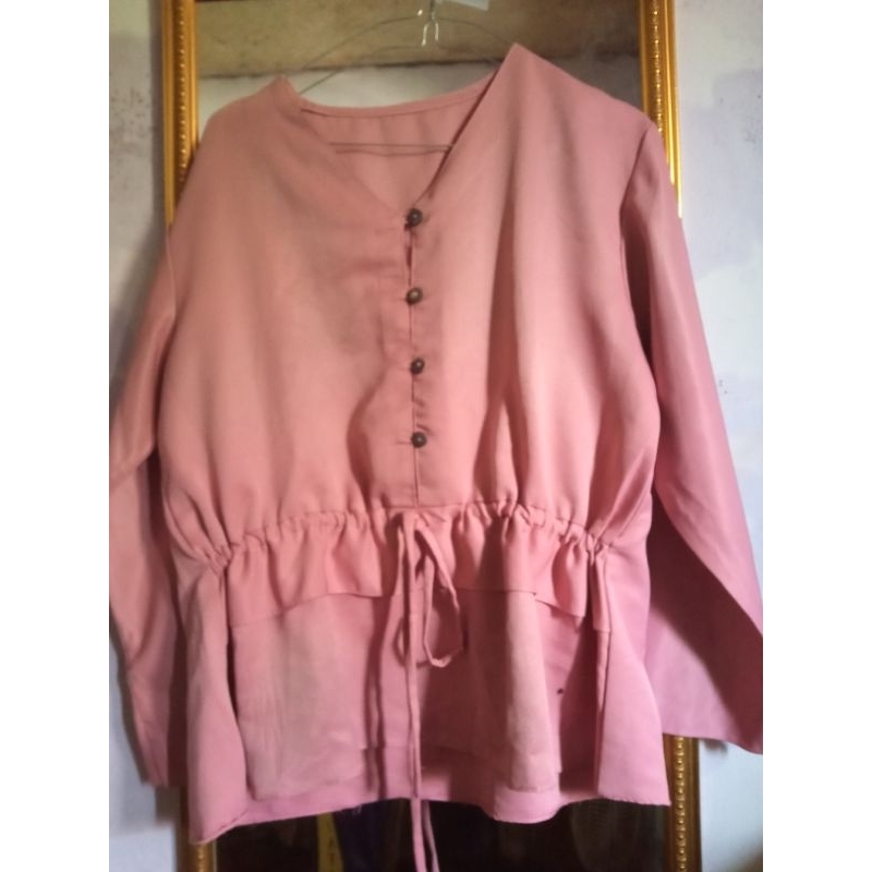 preloved blouse dusty pink