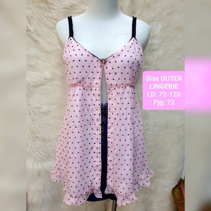 Atasan Outer Lingerie DressTanktop Sexy Babydoll Sifon