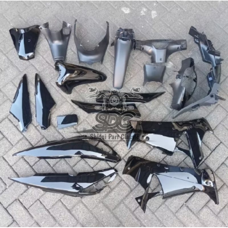 Paket Body Full Set Halus dan Kasar Supra X 125 New Betmen Batman Warna Hitam Glossy Termurah Terlar