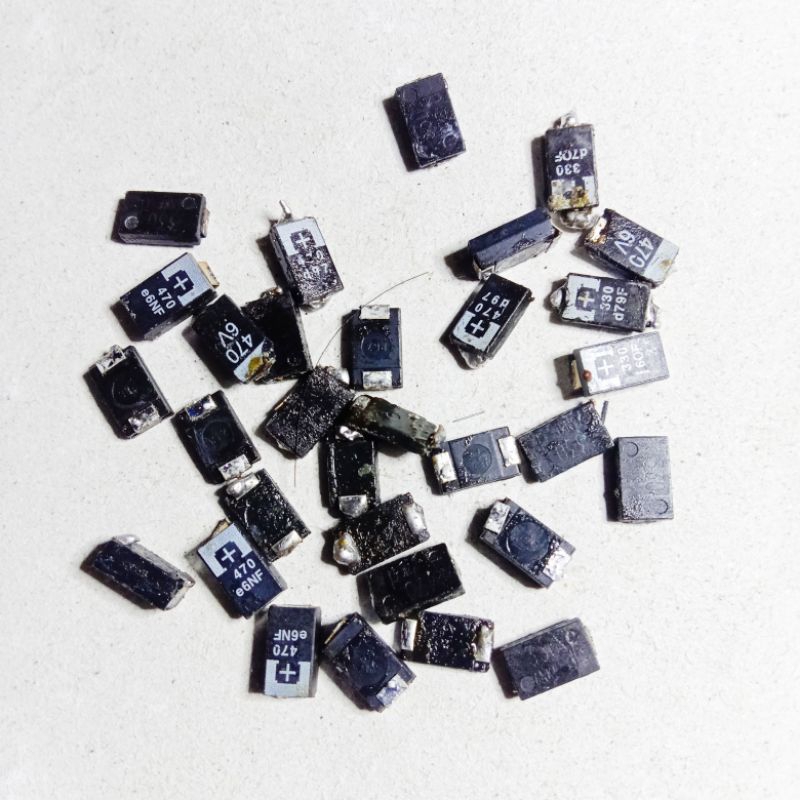 tantalum nektocin 470 330 220 6 volt ps3 | kapasitor tantalum cabutan original ps3 | tantalum kapasi
