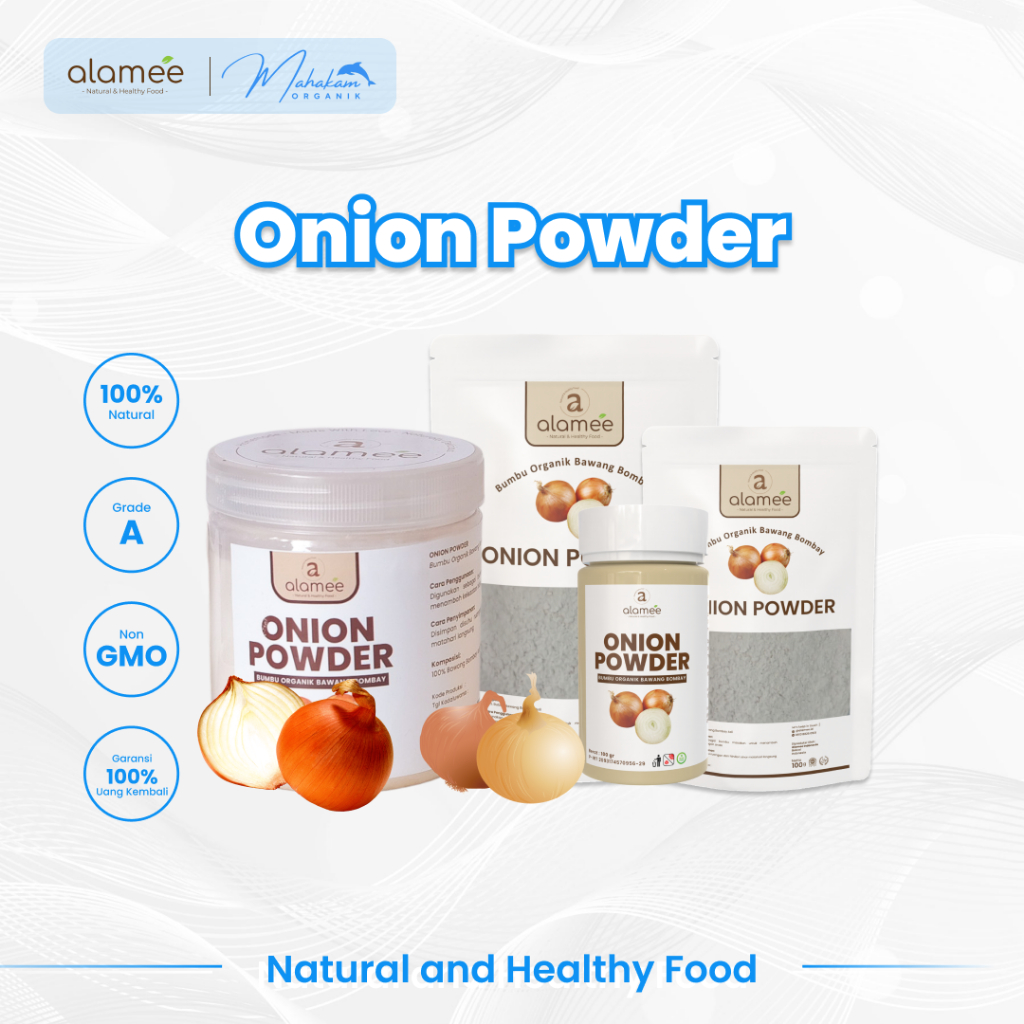 

ALAMEE Bawang Bombay Bubuk Onion Powder Ground Bumbu Bombai Dapur Organik Seasoning