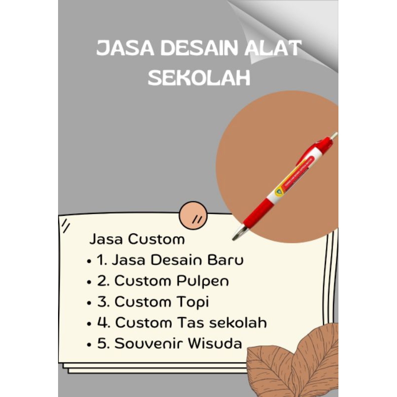 

desain custom alat sekolah