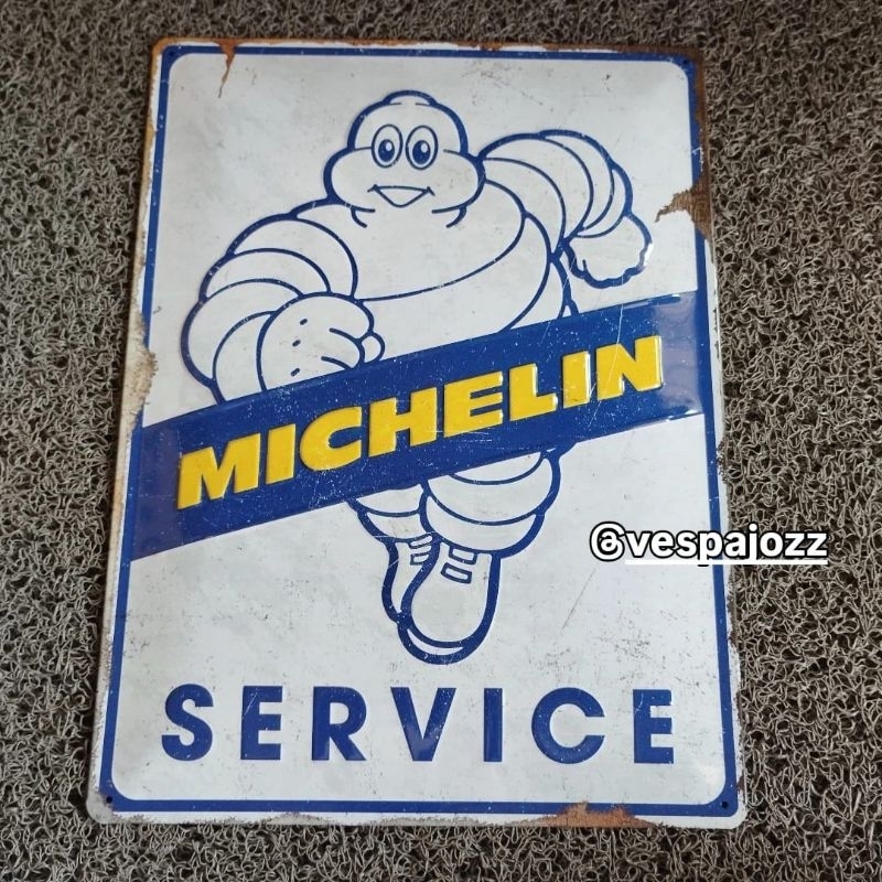 Enamel Vintage Michelin - Service (30 cm x 40cm)