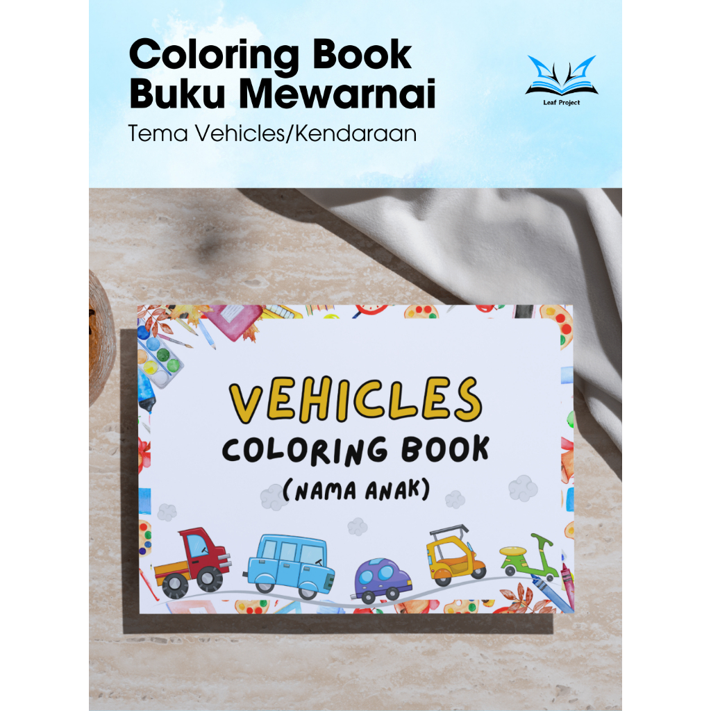 

Buku Mewarnai Coloring Book Full Color Tema Kendaraan Vehicles untuk PAUD dan TK Buku Aktivitas Mewarnai Anak kertas tebal A5 A4 100 gsm dan 80 gsm