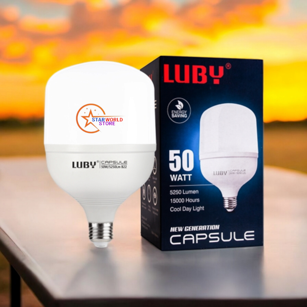 LAMPU LED LUBY CAPSULE GARANSI 1 TAHUN / Lampu Bohlam LED Luby Capsule Bulb T 5W-50 Watt