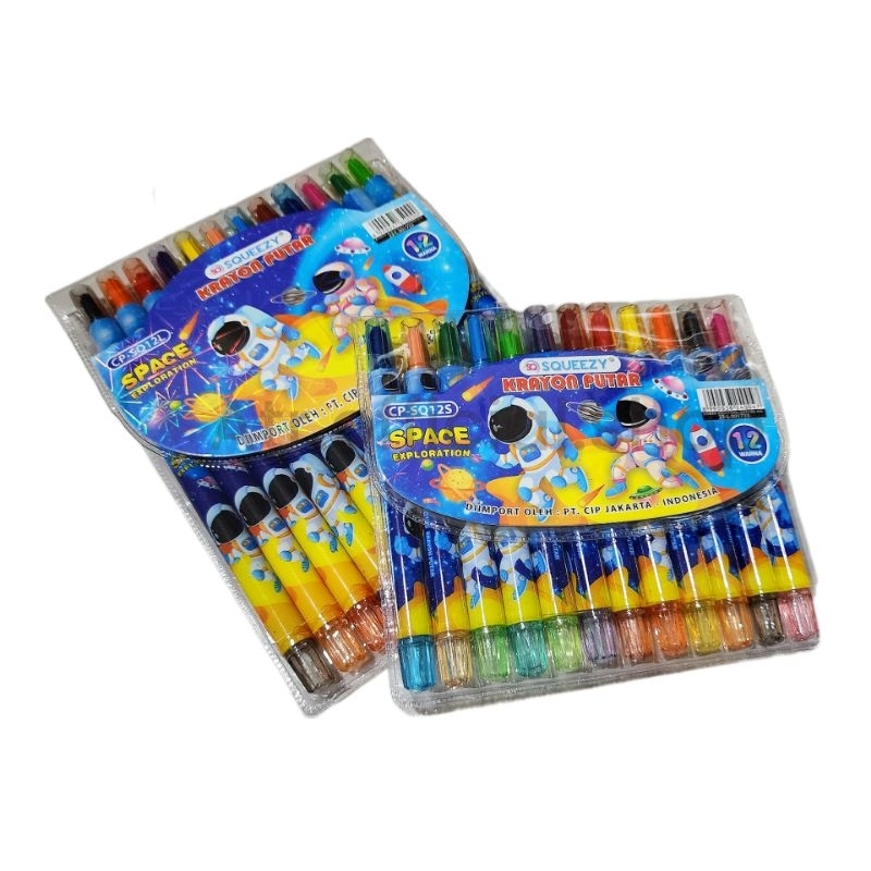 

Rolling crayon putar karakter oil pastel 12 warna stationary