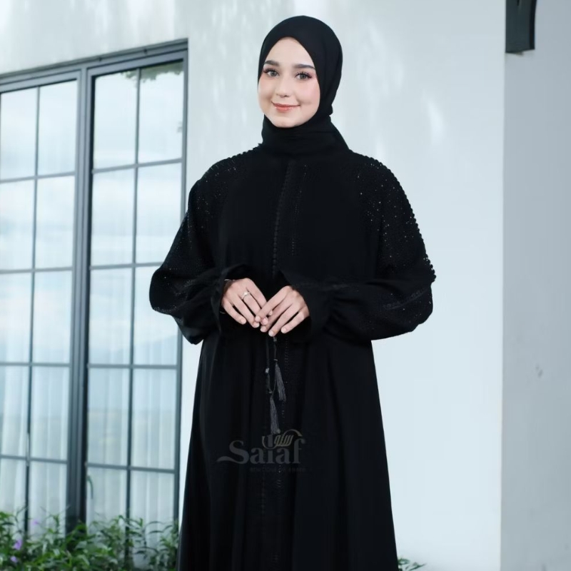 Samira Abaya Hitam Turkey Full Klok