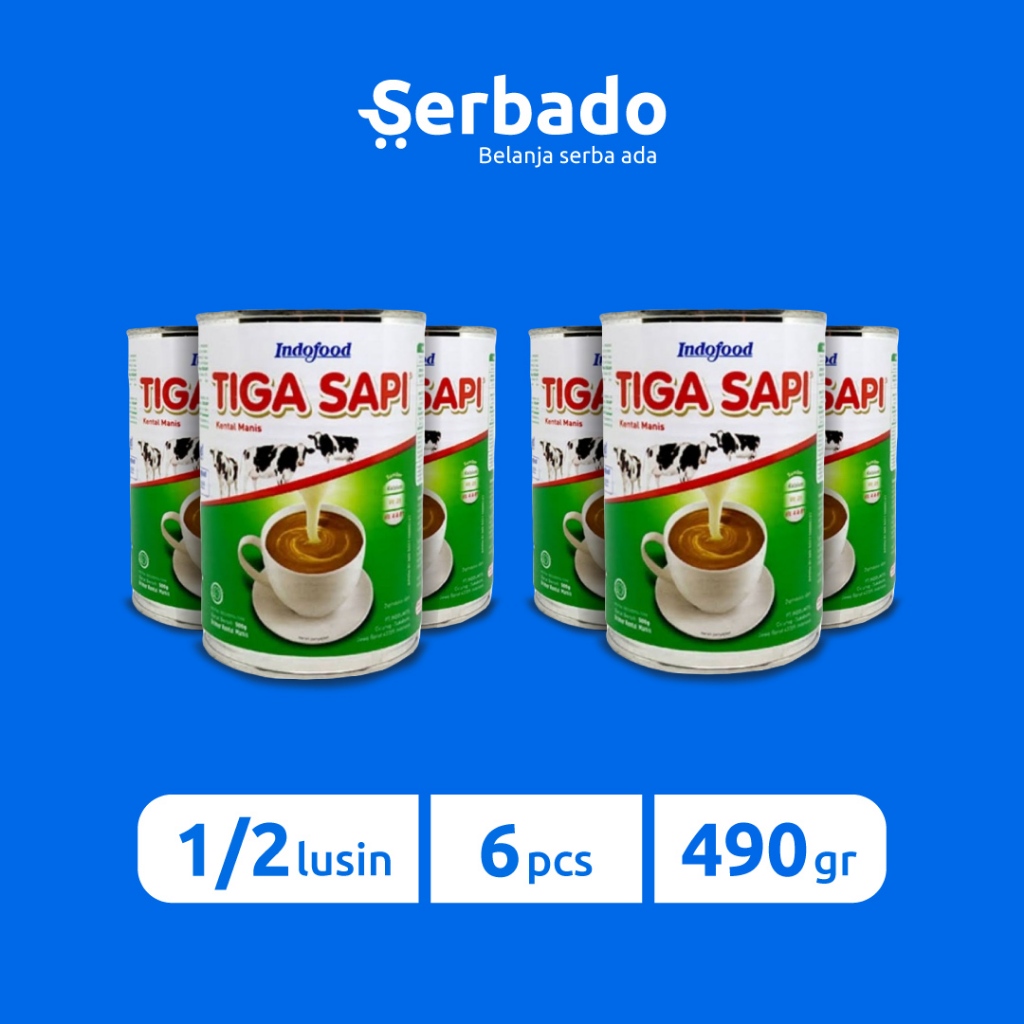 

Tiga Sapi Putih Susu Kental Manis Kemasan Kaleng 490gr ½ Lusin (isi 6 pcs)