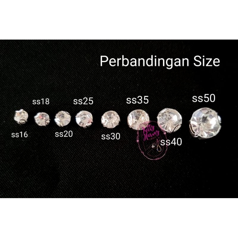 [-+144pcs] Diamond Cangkang Bulat Kaca | Payet | Diamond Jahit
