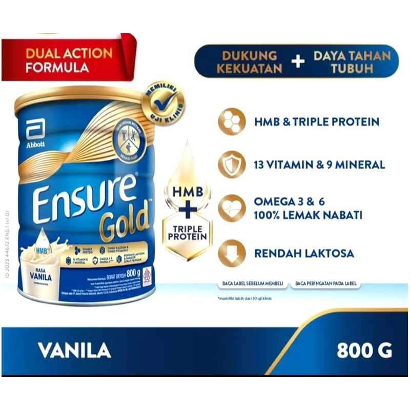 

Ensure rasa vanilla 800gr khusus instant/sameday