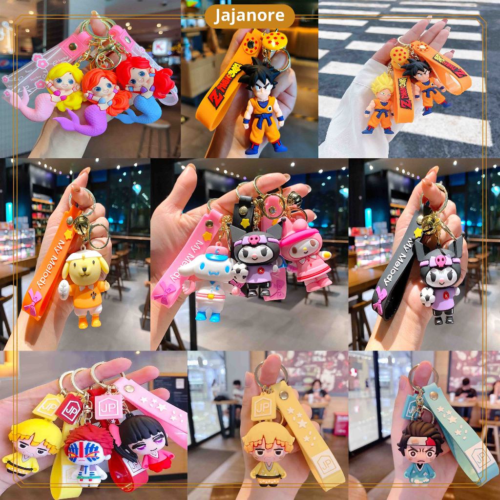 JR - GANTUNGAN KUNCI ANIME KARAKTER SANRIO GOKU NARUTO MERMAID DEMON / GANCI HIASAN TAS / KEY CHAIN