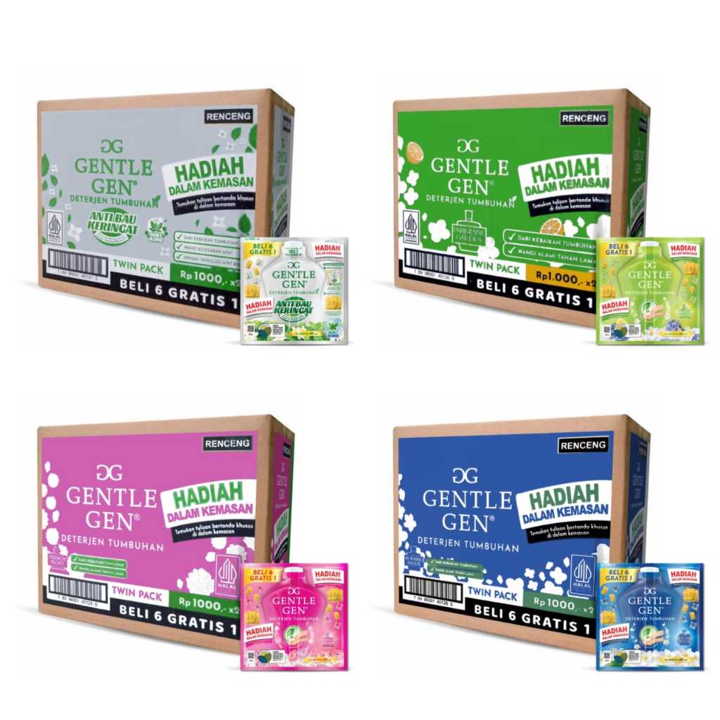 1 DUS GENTLE GEN DETERJEN CAIR KONSENTRAT / 1 DUS ISI 140 PCS