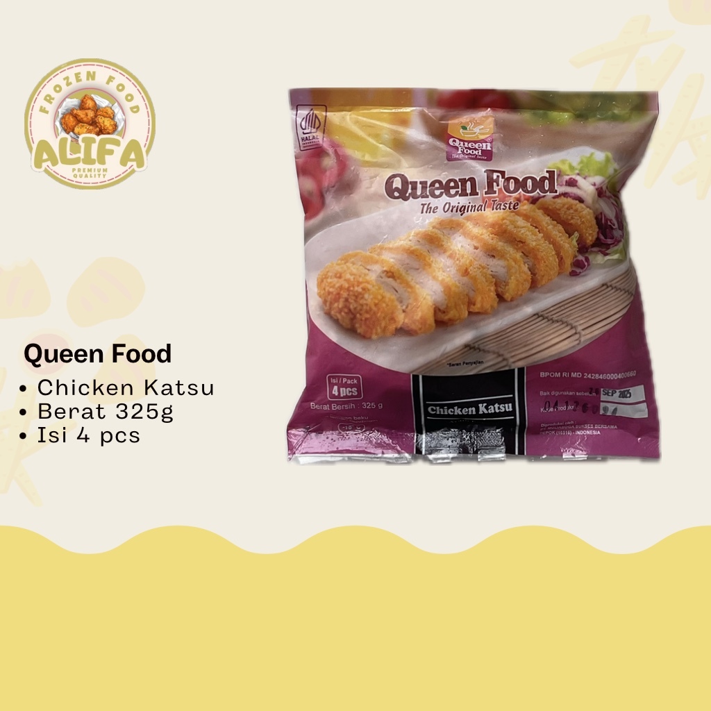 

Queen Food Katsu Chicken Berat 325g Isi 4 pcs