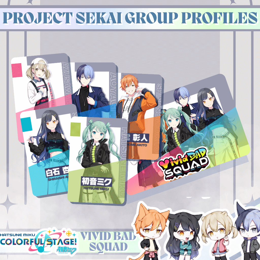 Project Sekai PHOTOCARDS| 《 Vivid Bad Squad : PROFILES 》| Double-sided Glossy| UNOFFICIAL PHOTOCARDS