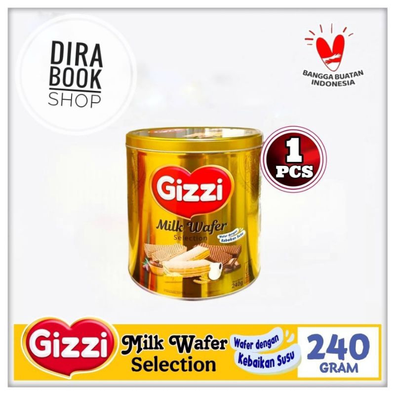 

GIZZI Milk Wafer Kaleng 240 gram Kue Kaleng Lebaran