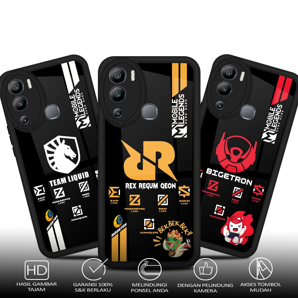 Case INFINIX HOT 12i SquadCase Motif [ MLBB  ] Casing Terbaru Softcase Hardcase glossy kaca Bisa COD
