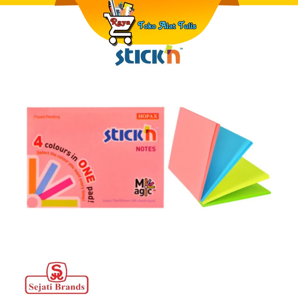 

Stick'n Sticky Note Magic Cube 21572 Neon Note 3×4