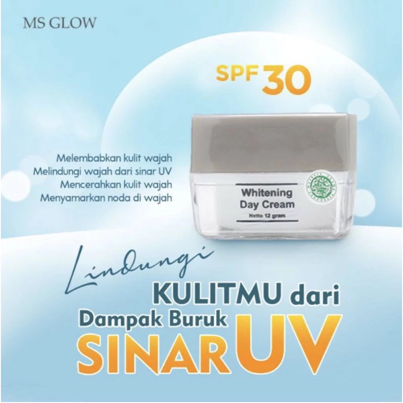 MS GLOW WHITENING DAY CREAM / BB CREAM MS GLOW / WHITENING DAY CREAM MS GLOW BPOM