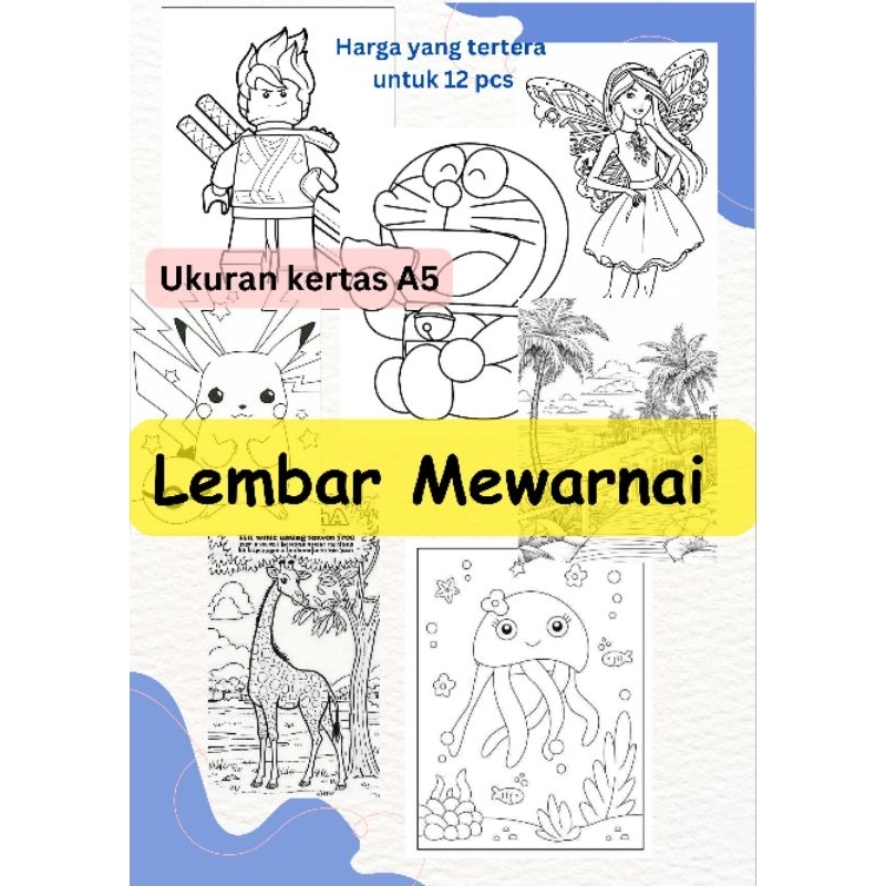 

LEMBAR MEWARNAI 12 PCS KERTAS A5