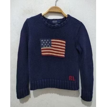 Iconic US Flag Polo Ralph Lauren sweater knit size 4T