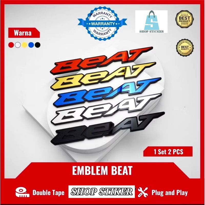 STICKER TIMBUL EMBLEM LOGO BEAT 3D EMBLEM MOTOR HONDA BEAT HARGA BISA SATUAN DAN BISA SEPASANG