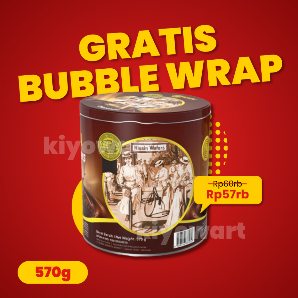 

NISSIN WAFER CHOCOLATE 570 GR PROMO KUE LEBARAN TERMURAH