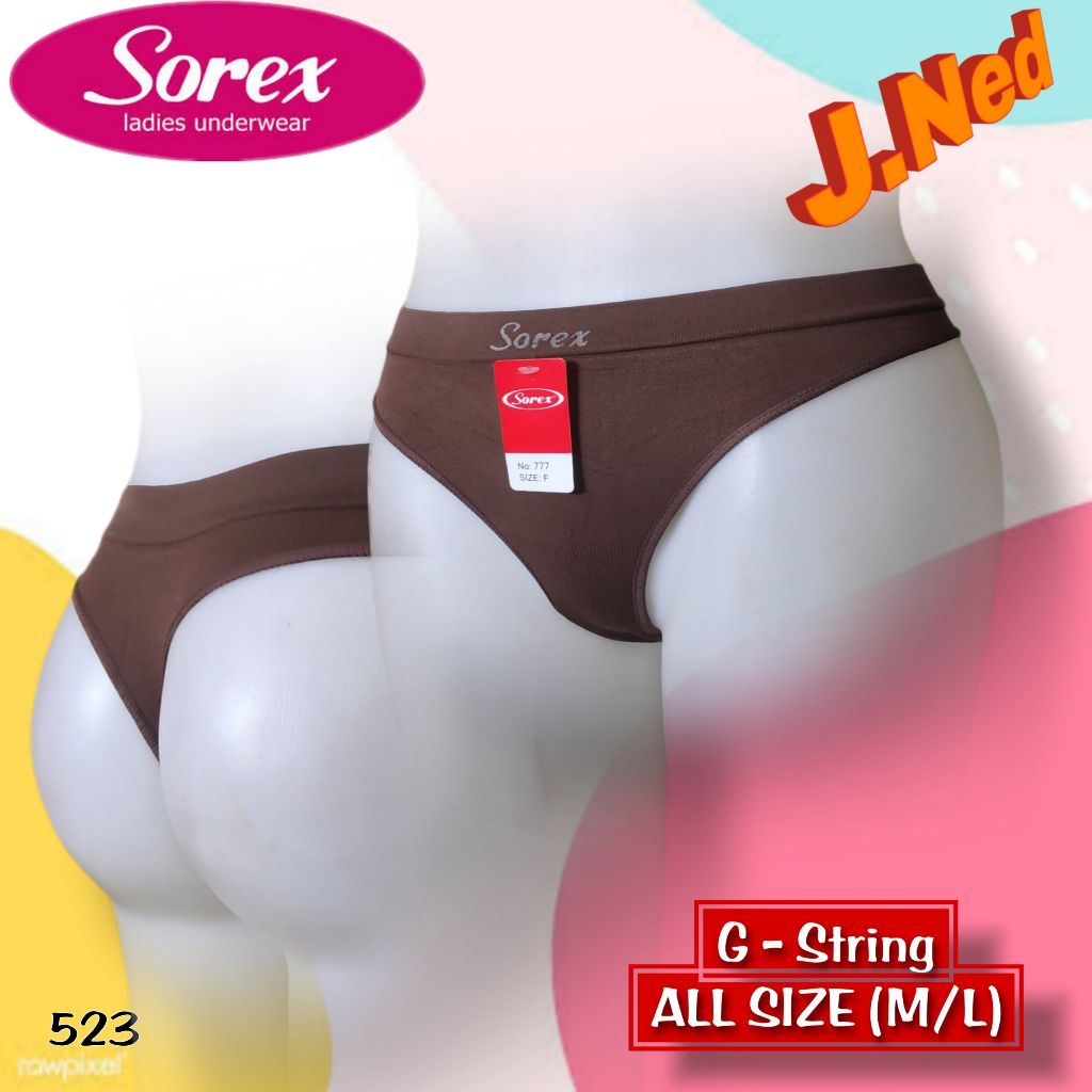 J523 (1 - 3 Pcs) Sorex Celana Dalam Wanita Remaja Dan Dewasa, Cd Cewek G String Sorex All Size