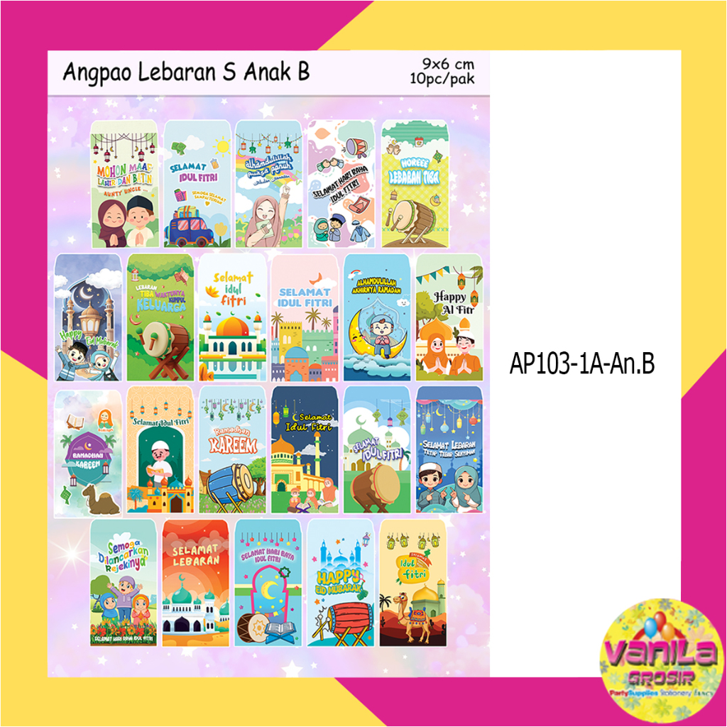 

(1Pak Isi 10Pcs) Amplop Lebaran KECIL S, amplop idul fitri ANAK, angpao lebaran S, angpao idul fitri S, amplop lebaran unik, amplop lebaran idul fitri grosir, amplop lebaran 2025