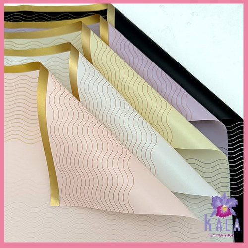 

Flower Wrapping Paper Varian List gold Kertas Buket Bunga Cellophane Florist KB6188