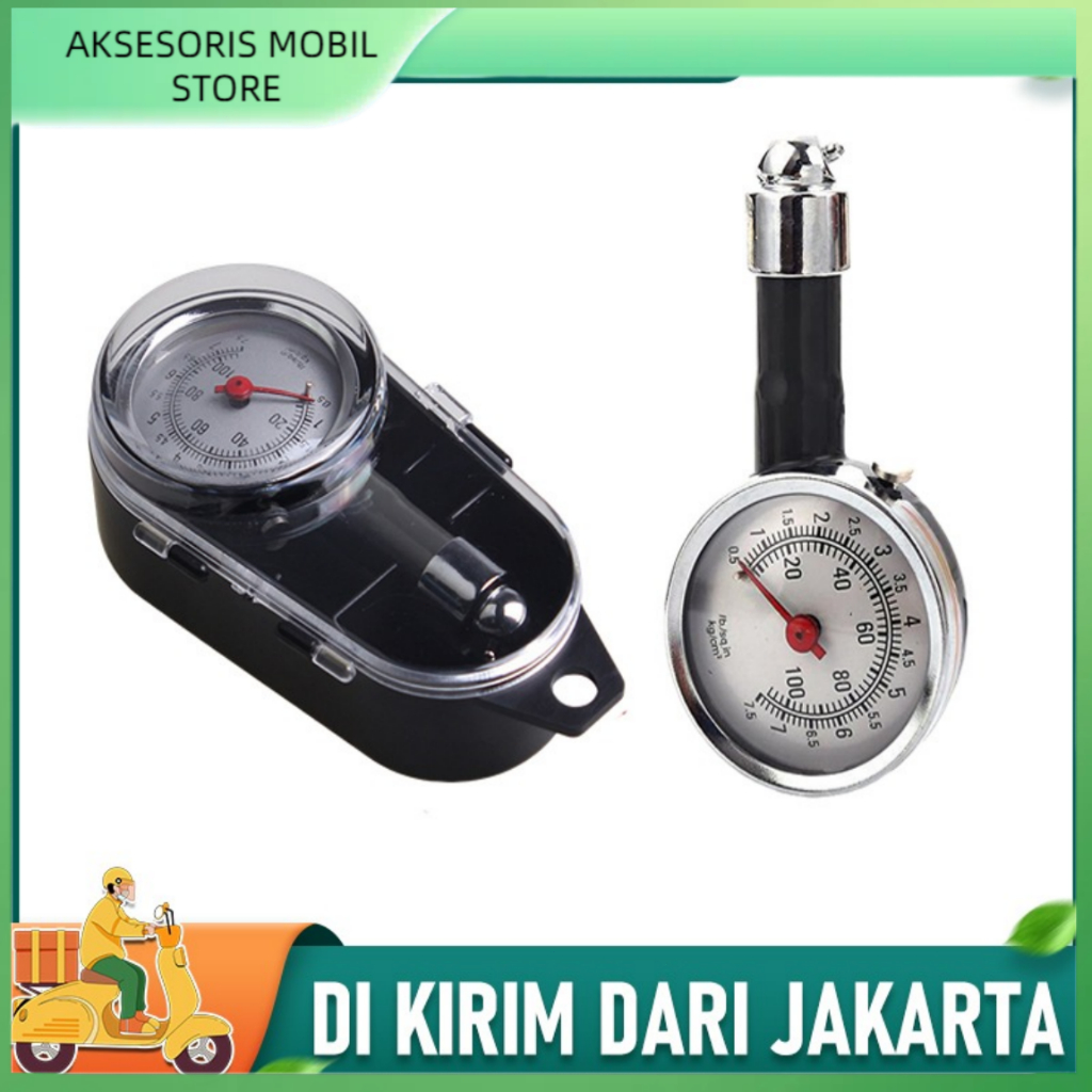 Alat pengukur tekanan ban mobil kotak plastik alat pengukur tekanan ban kempes tampilan multifungsi 