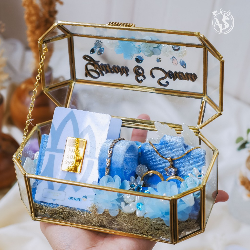 @aprilliamahardesign Kotak LM & Perhiasan Serayu Fullset Blue
