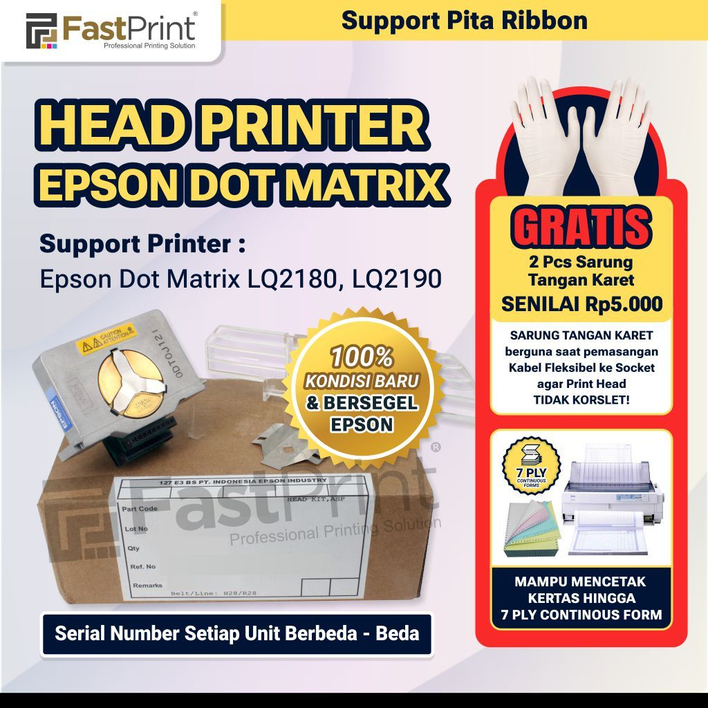 Printhead Dot Matrix LQ2180 Original Printer Epson