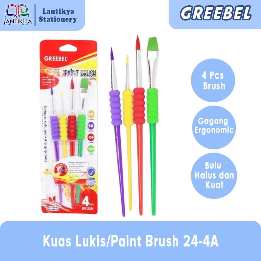 

Kuas Lukis Brush Paint Set / Kuas Lukis GREEBEL (24-4A)