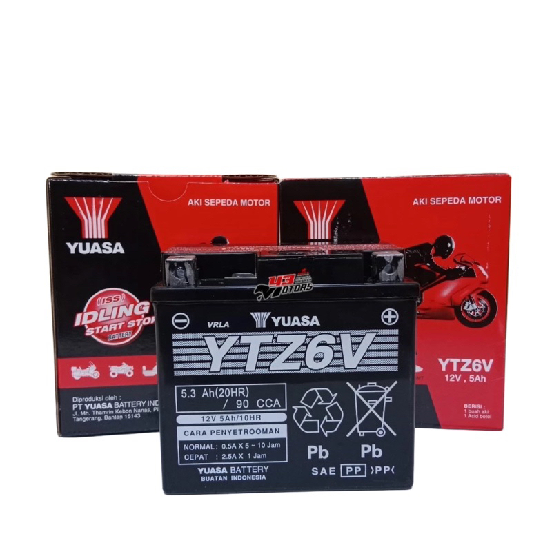 YUASA AKI YTZ6V 12V 5Ah
