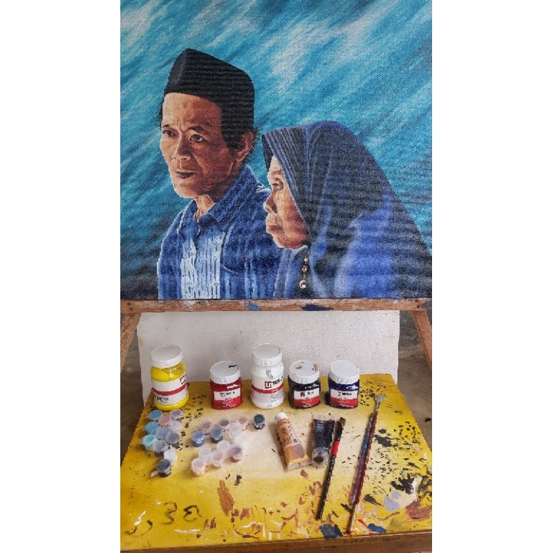 

lukis wajah bebas request ukuran 50cm x 60cm