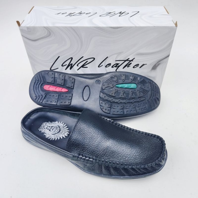 Sepatu Selop Pria Kulit Asli Sandal Selop Laki Laki Terbaru